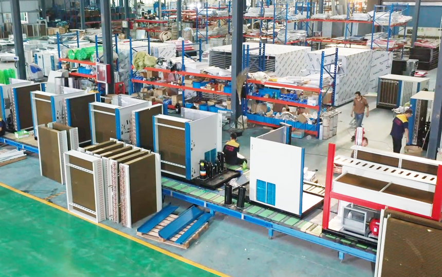 Refrigeration system assembly line