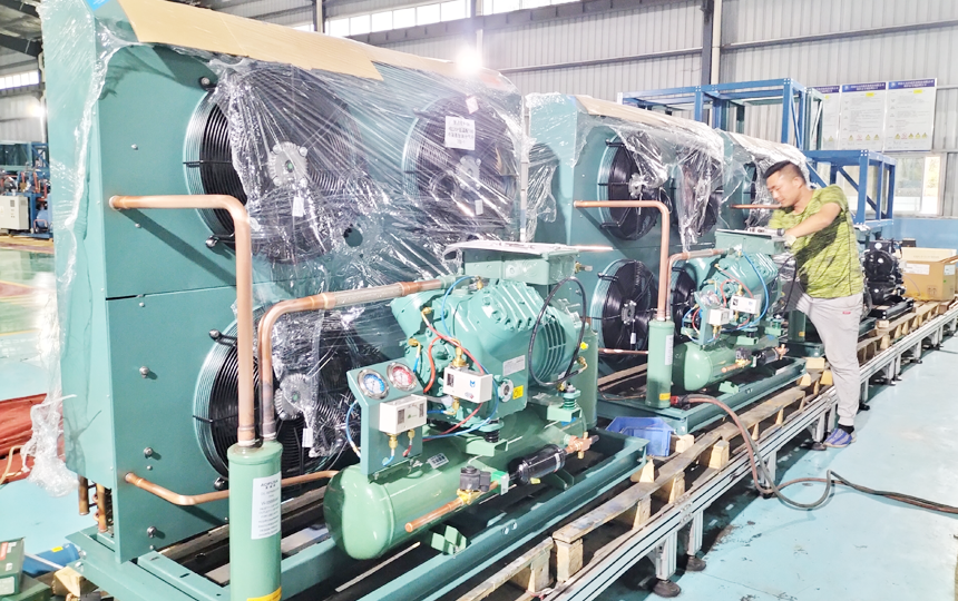 Screw compressor assembly line