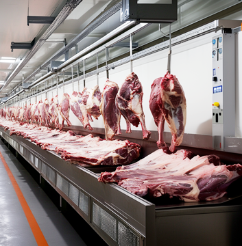 Meat slaughtering and processing cold storage