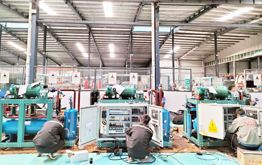 Condensing unit testing area